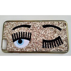 CHIARA FERRAGNI GOLD SEQUIN EYE WINKY I PHONE 6/6S PLUS PHONE CASE NWOB