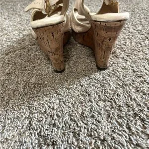 Chloe Cream Wedge Sandals
