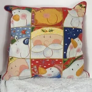 Christmas Brocade Tapestry Pillow