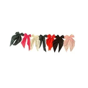 Christmas Holiday Bow Garland - 9 Bows - 62” In Length Multi-color