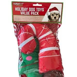 Christmas Stocking Holiday Dog Toys Value Pack By Multipet NWT