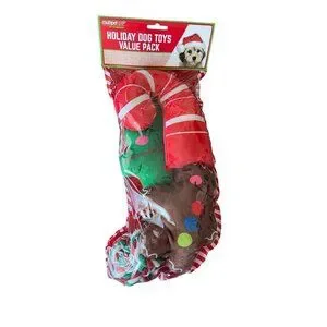 Christmas Stocking Holiday Dog Toys Value Pack By Multipet NWT