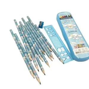 Cinnomoroll Color Pencil Set (12) With Sharpener and Ruler Cinnomoroll Color Pencil Set (12) With Sharpener and Ruler