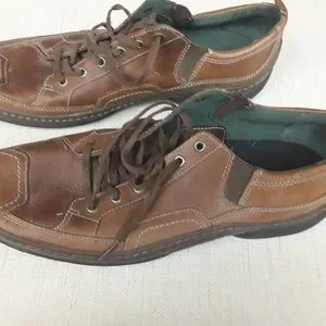Clark's Mens Leather Lace Up Shoes 12 Pro Walker