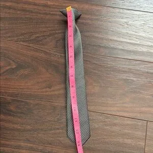 Classic Black And White Striped Kids Clip On Tie