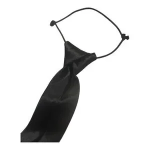 Classic Black Necktie With Elastic Neck Band