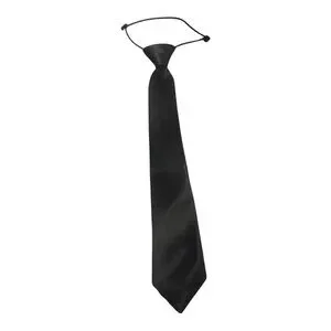 Classic Black Necktie with elastic neck band