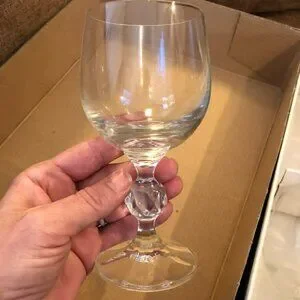 Claudia Fine Crystal Wine Glass Set Of 6 By Saxony NIB Germany