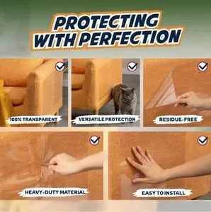 Clear Furniture Protectors For Cats - 10 Pack