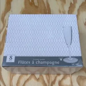 Clear Plastic Champagne Flutes – 5oz Clear Disposable Champagne Flutes 16pieces
