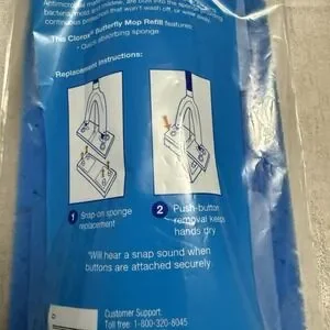 Clorox Butterfly Mop Refill Easy Push Button Replacement