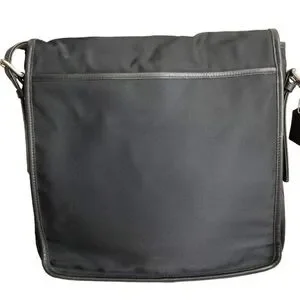 Coach 5019 Vintage Black Nylon Leather Messenger Business Bag