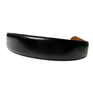 COACH Men's Belt Sz 42 (105cm) Black Calfskin Leather Silver Brass Buckle 1.25"