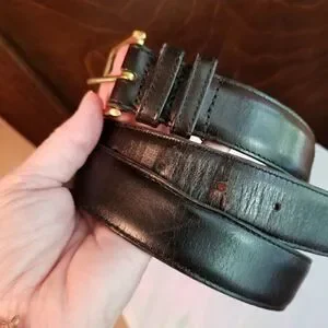 Coach Men's Black Leather Belt Sz 36 Unisex