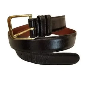 Coach Men's Black Leather Belt Sz 36 Unisex