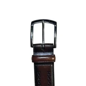 COACH Men's Reversible Dress Belt Multicolor Silver Buckle