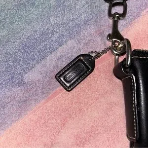Coach Runway Black Leather Crossbody Messenger Bag Purse