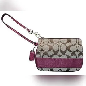 Coach Signature Crossgrain Wristlet New With Out Tags