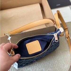 Coach Teri Shoulder Bag Signature Denim CAF82 Outlet New