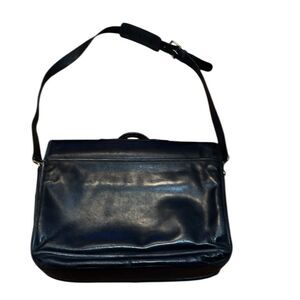 Coach Vintage Unisex Black Leather Briefcase Bag #0532