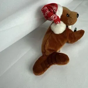 Coca Cola 1998 Walrus Beanie Babie With Soda In Hand Vintage Christmas With Tags