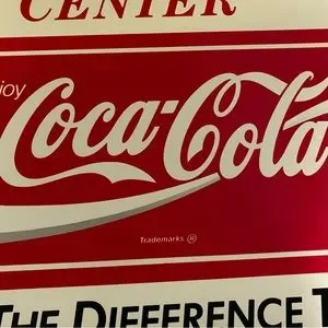Coca Cola Plastic Red & White Return A Can Recycling Center Sign