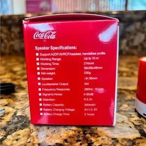 Coca Cola Red Portable Bluetooth Speaker