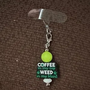 Coffee & Cannabis Interchangeable Cell Phone Charm Cute Accessory for Case or