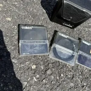 Cokin Filters Lot Of 3 With Hard Case And Soft Carrying Case