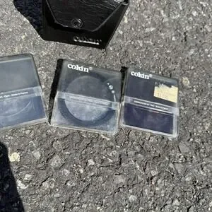 Cokin Filters Lot Of 3 With Hard Case And Soft Carrying Case