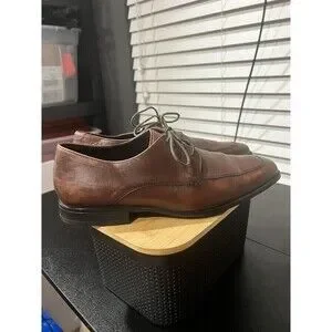 Cole Haan Brown Leather Derby Air Ruber Sole Dress Shoes Mens Sz 9