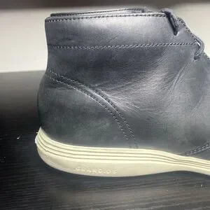 Cole Haan Grand Tour Mens Leather Casual Chukka Boots Size 10.5 M Black C31366