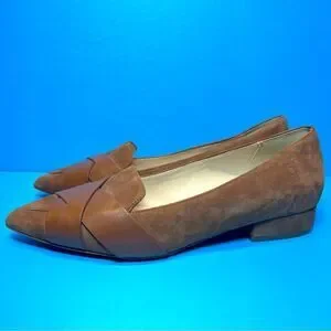 Cole Haan Womens Camila Point Skimmer Suede Leather Brown Flats 6B