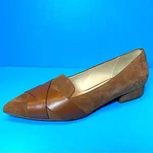 Cole Haan Womens Camila Point Skimmer Suede Leather Brown Flats 6B