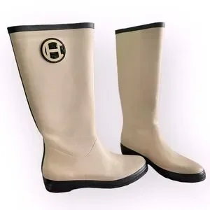 Cole Haan x Nike Air womens rubber tall rain boots beige neutral classic size 10