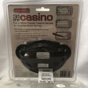 Coleco Casino Games 3 In One Handheld Texas Hold'em High Blackjack 5 Card Draw
