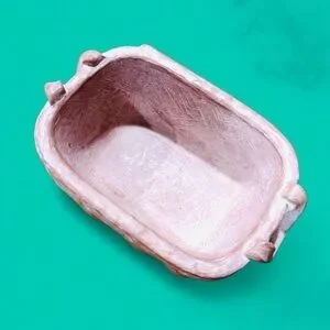 Collectible Clay Ceramic Pink Basket Longaberger Signed Isabel Bloom 1997