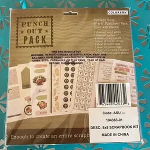Colorbok Punch Out Pack Vintage Rose 8x8 Scrapbook Kit Colorbok Punch Out Pack Vintage Rose 8x8 Scrapbook Kit