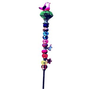 Colorful Bird Fairy Garden Stake