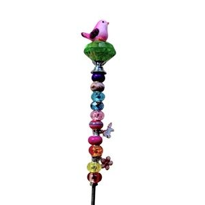 Colorful Bird Fairy Garden Stake