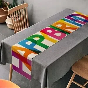 Colorful Birthday Table Runner NEW perfect decor item