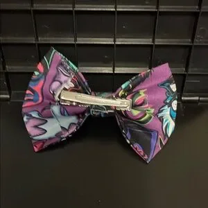 Colorful Bow Tie With Gold Crown Accent