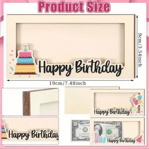Colorful Cake Birthday Money Holder NEW 1 Pc