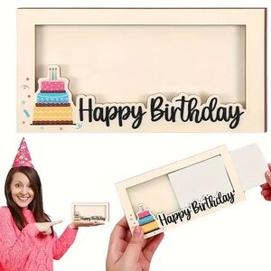Colorful Cake Birthday Money Holder NEW 1 pc