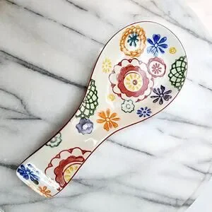 Colorful Ceramic Floral Spoon Rest by Pier 1 Imports - Kitchen Essential