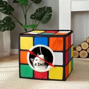 Colorful Cube Cat Bed