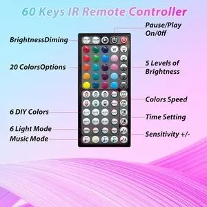 Colorful RGB LED Strip Lights With Remote Control