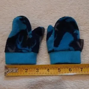 Columbia 2t Blue Camo Print Fleece Mittens