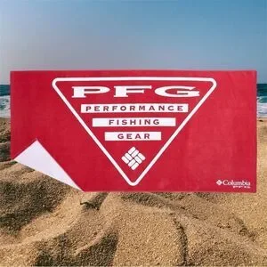 Columbia Performance Fishing Gear Triangle Logo Beach Towel- Red