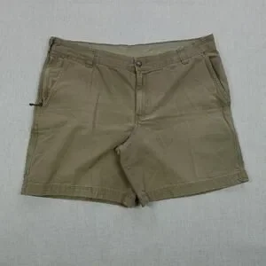 Columbia Shorts 38W Beige Utility Kaki Zip Pockets Mid Rise Summer Sportwear